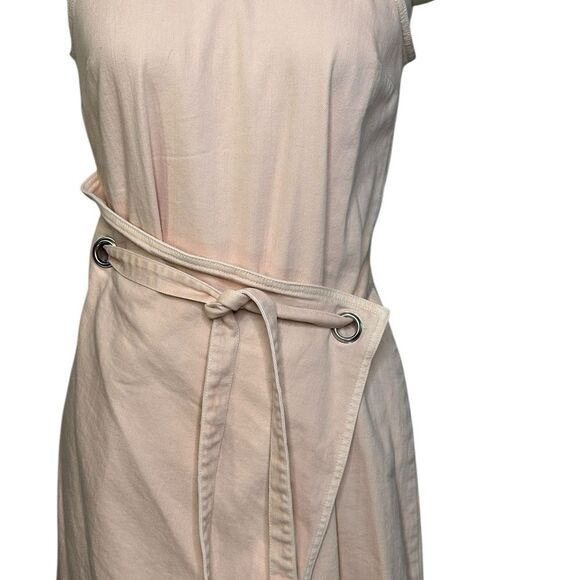 Anthropologie Pink Regatta denim Wrap Mini Dress| Size 2 - Picture 7 of 10